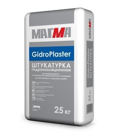 Штукатурка гидроизоляционная «GidroPlaster», мешок 25 кг