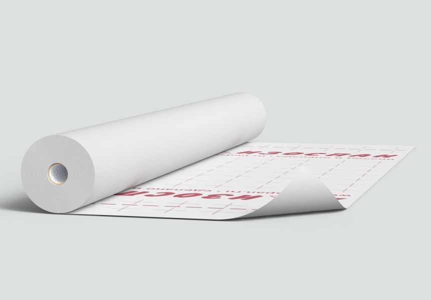 ИЗОСПАН А, 1,6х43,75 м, (70 м2) Ветрозащитная паропроницаемая мембрана, белая