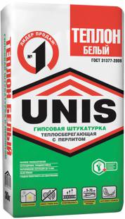 Штукатурка Unis (Юнис) "Теплон" гипсовая (белый), 30 кг