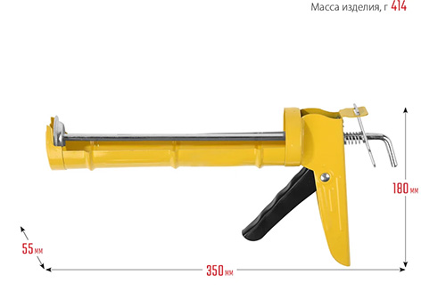 Пистолет для герметика полукорпусной хромированный зубчатый, 310 мл, STAYER PROFESSIONAL 
