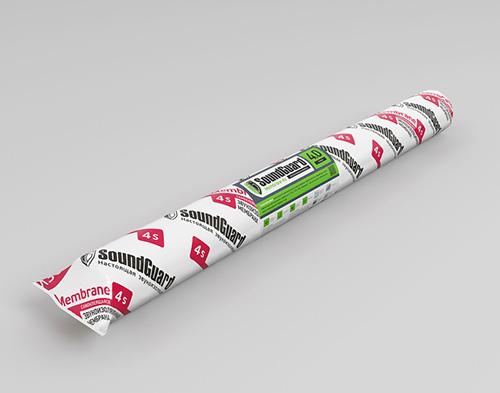 Звукоизоляционная мембрана SoundGuard Membrane 4 S, 2500х1200х4 мм