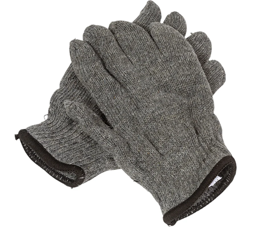 Перчатки полушерстяные двойные утепленные