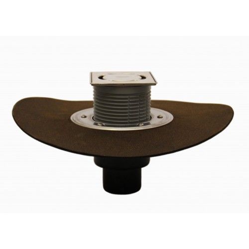 Трап HL310NHPr-3000.3 с решеткой HL037Pr.3E (Латунь), элементом “Klik-Klak”, «СУХИМ» сифоном, гидроизоляционным полотном