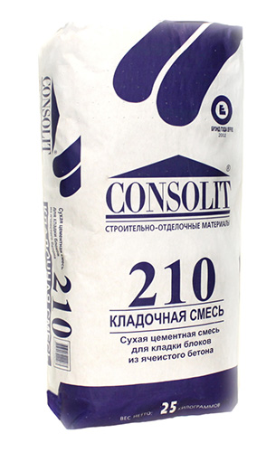 CONSOLIT 210 Кладочная смесь КОНСОЛИТ, мешок 25 кг