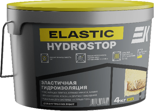 EK Elastic Hydrostop эластичная гидроизоляция, ведро 4 кг