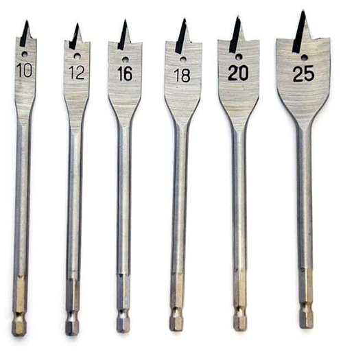 Набор перьевых сверл по дереву от 10-12-16-18-20-25 мм, Matrix