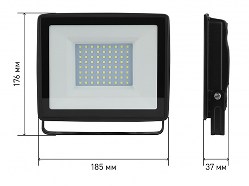 Прожектор светодиодный уличный ЭРА Прожектор светодиодный уличный ЭРА 100 Вт, 6500 К, 8000 Лм, 185х176х37 мм