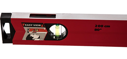 Уровень алюминиевый магнитный 3 глазка, 1 зеркальный, 2000 мм