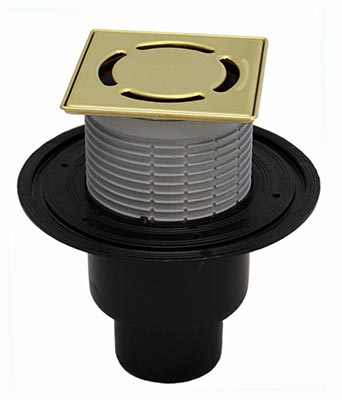 Трап для внутренних помещений HL310NPr-3000.3 с решеткой HL037Pr.3E - Латунь