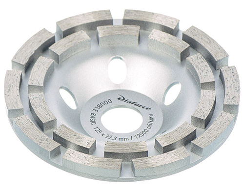 Чашка алмазная сегментная двухрядная  125х22,23 мм, DIAFORCE DOUBLE