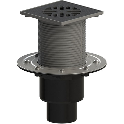 ТП-310.1P(Hs+Ms) Трап ПП 110/75/50 верт. выпуск решетка чугун 150х150 /гидро+сухой мех. затвор/