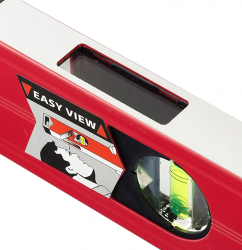 Уровень алюминиевый магнитный 3 глазка, 1 зеркальный, 600 мм