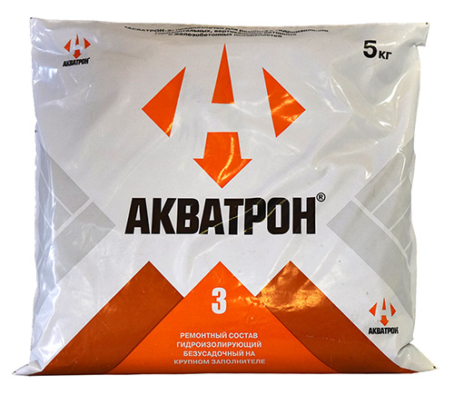 Гидроизоляционная смесь АКВАТРОН-3, мешок 5 кг