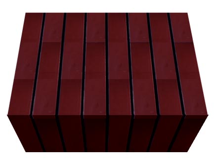 Перемычка фасадной термопанели Аляска Burgund glatt, 60 мм