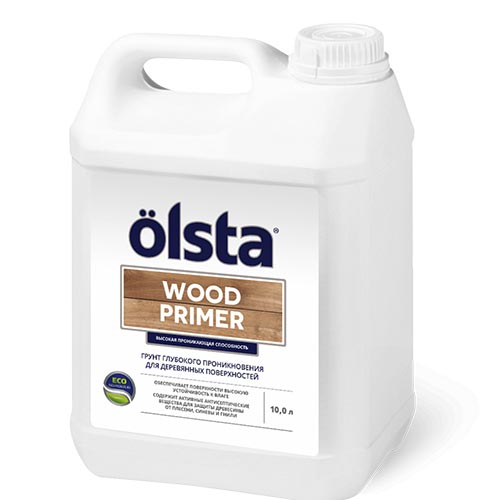 OLSTA WOOD PRIMER Грунт глубокого проникновения для деревянных поверхностей, 5 л