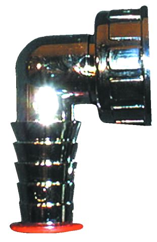 Соединительное колено HL19.C для стиральной или посудомоечной машины 1"х3/4", хром