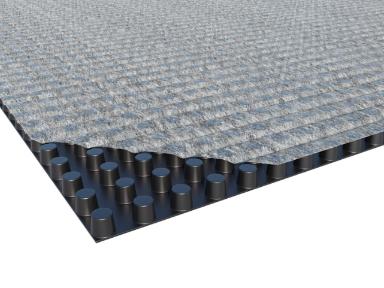 Мембрана Тефонд TMD 10120, 2.44х12.5 (Tefond TMD 10120) профилированная с геотекстилем (30.5 м²)