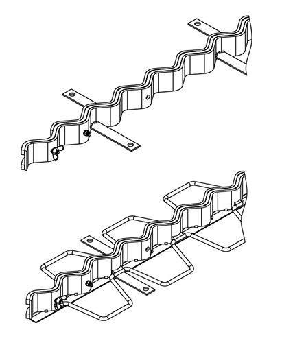 Ремонтная конструкция с синусными верхними планками СР.1 09, Аквастоп