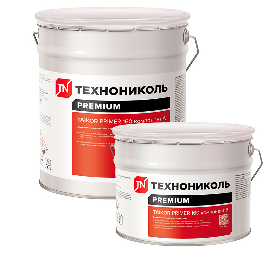 Двухкомпонентный эпоксидный грунт Технониколь TAIKOR Primer 160, компонент А универсальный, 10,9 кг