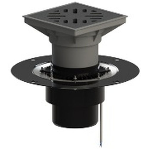 ТП-616.160 Трап дворовый до 7т, регулируемый, с чугунной решеткой фланцем,  запахозапирающим устройством и грязеуловителем 160 мм