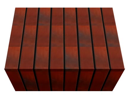 Перемычка фасадной термопанели Аляска Cherry glatt, 60 мм