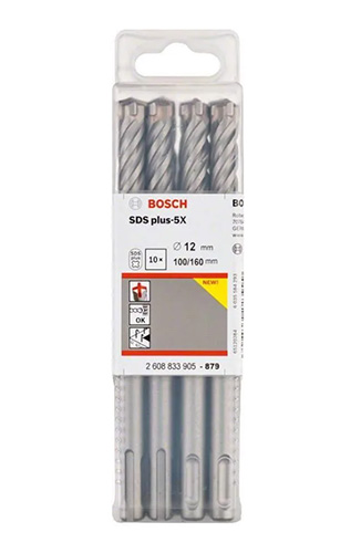 Бур Bosch SDS plus 5Х 12x100x160, 10 шт., 2608833905