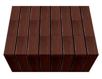 Перемычка фасадной термопанели Аляска Braun rustik, 40 мм