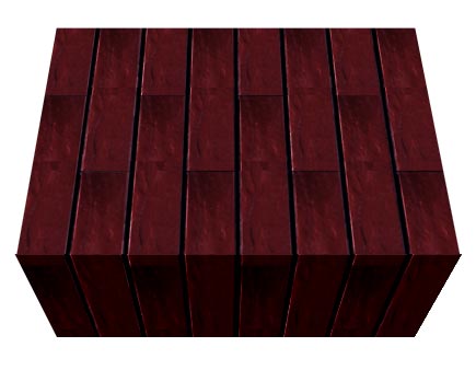 Перемычка фасадной термопанели Аляска Burgund rustik, 40 мм