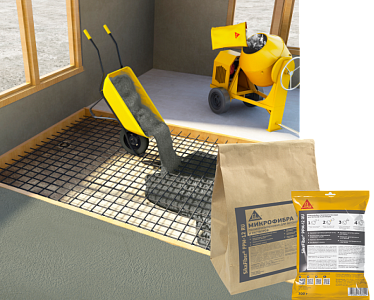 Полипропиленовая фибра для армирования всех типов растворов и бетона SikaFiber® PPM-12 RU, пакет 900 г