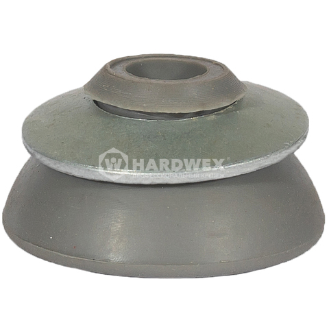 Зонтичная термошайба для поликарбоната 7х25 мм, серая, Hardwex