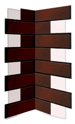 Внутренний угловой элемент фасадной термопанели Аляска Cloud braun struktur, 60 мм