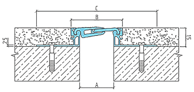 Деформационный шов ДША.Т-15 - УГЛ/070, Аквабарьер