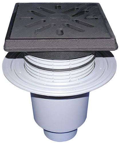 Дворовый трап HL616.1/1 серии Perfekt DN110 вертикальный