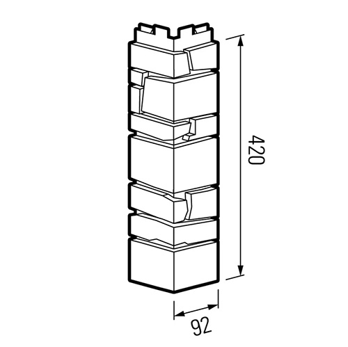 Угол наружный ТН ОПТИМА, Камень песочный, Технониколь