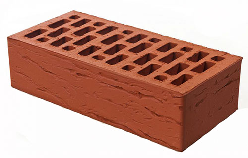 Облицовочный кирпич одинарный, М-150,120x250x65, красный, Braer