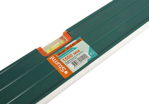 Уровень алюминиевый 1500 мм, 3 глазка, фрезерованный, Sturm