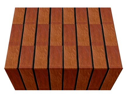 Перемычка фасадной термопанели Аляска Kalahari rustik, 40 мм