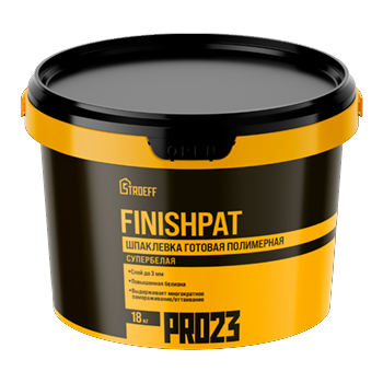 Шпаклевка готовая полимерная супербелая Finishpat Строефф PR023 18 кг