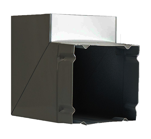 Колено квадратное 90х100х100 мм, RAL 7024