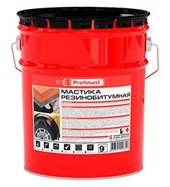 Мастика резинобитумная Profimast 10 л, ведро