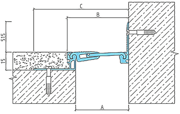 Деформационный шов ДША.Т-15 - УГЛ/070, Аквабарьер