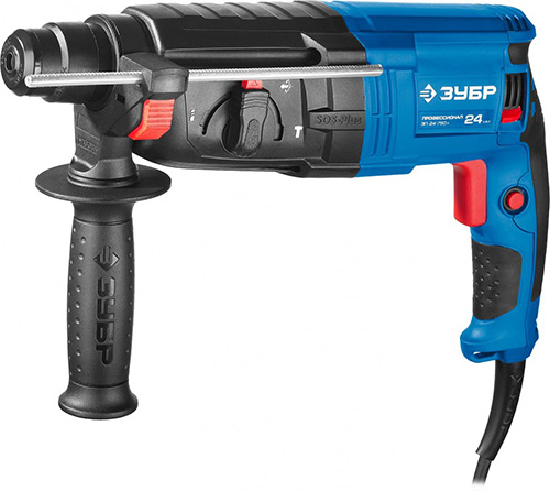 Перфоратор SDS-plus, ЗП-24-750 К, реверс, горизонтальный, 750 Вт, ЗУБР Профессионал