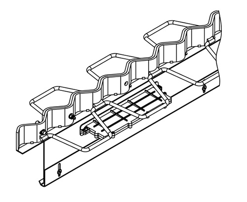 Несъемная опалубка с синусными верхними планками СД.2 240–265.08, Аквастоп