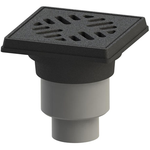 ТП-606.1 Трап дворовый с чугунной решеткой, с чугунным подрамником 110/160