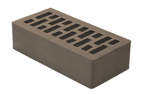 Облицовочный кирпич одинарный, М-200,120x250x65, коричневый