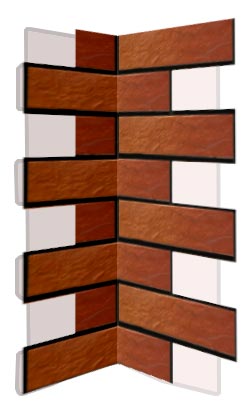 Внутренний угловой элемент фасадной термопанели Аляска Kalahari rustik, 60 мм