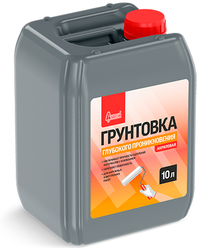 Грунтовка Глубокого проникновения 10 л канистра Старатели