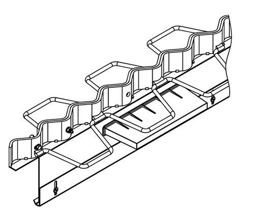 Несъемная опалубка с синусными верхними планками СД.2 190–215.08, Аквастоп