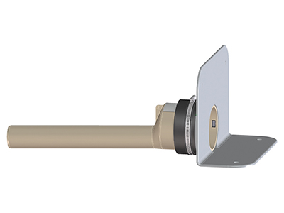 Парапетная воронка HL68P.0/75 с фланцем из ПВХ и отводящей трубой