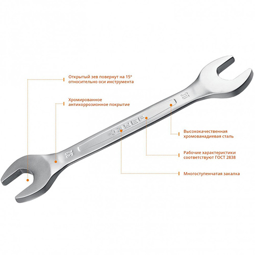 Набор комбинированных и рожковых гаечных ключей, (27086-H32), 6-32 мм, 32 штуки в наборе, ЗУБР Профессионал